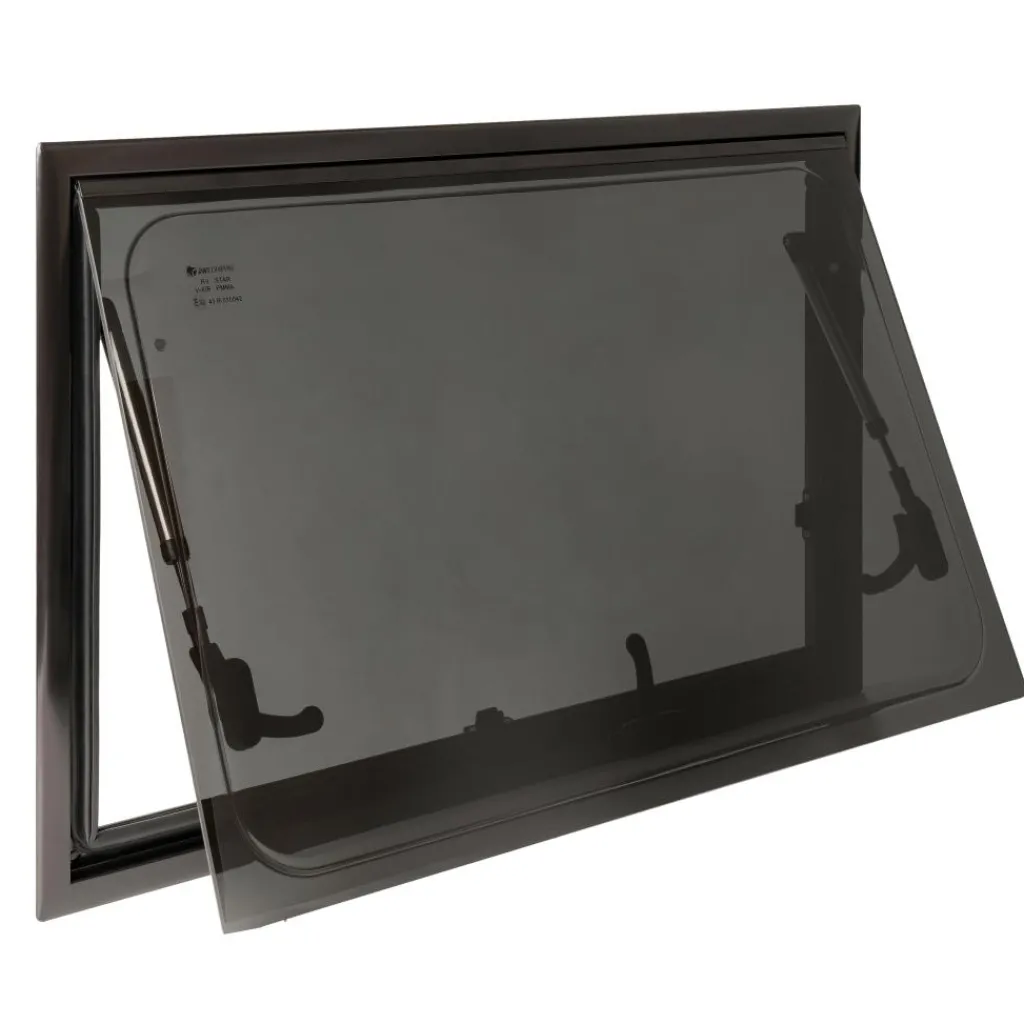 Ramen & Toebehoren-DWS Camping Rechthoekig klapraam inclusief combihor zwart 900 x 450 mm