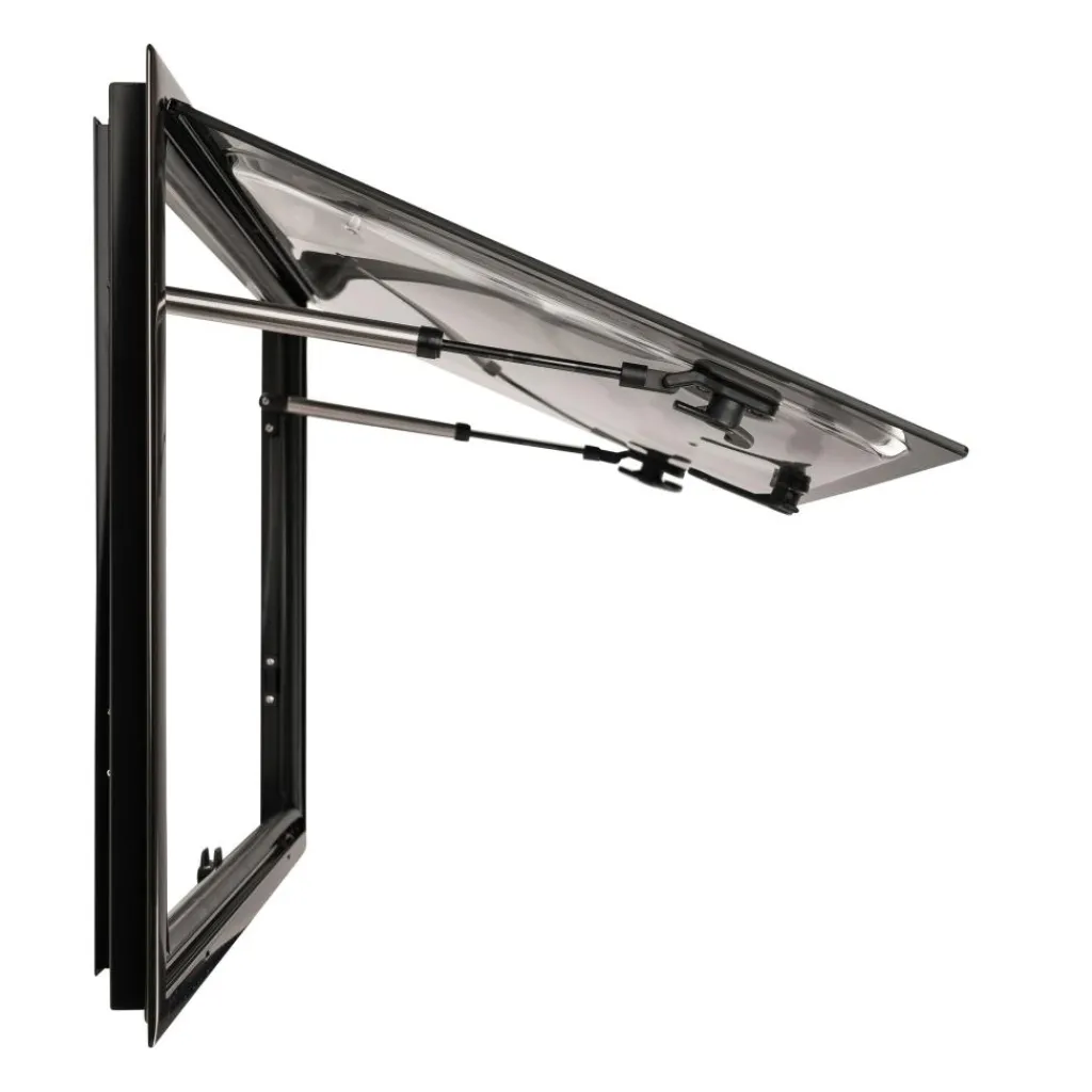 Ramen & Toebehoren-DWS Camping Rechthoekig klapraam inclusief combihor zwart 900 x 450 mm