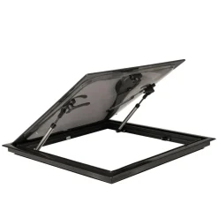 DWS Camping  Rechthoekig klapraam inclusief combihor zwart  500 x 500 mm< Ramen & Toebehoren