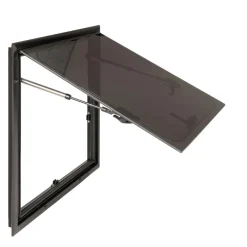 DWS Camping  Rechthoekig klapraam inclusief combihor zwart  500 x 500 mm< Ramen & Toebehoren