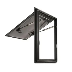 DWS Camping Rechthoekig klapraam inclusief combihor zwart 350 x 500 mm< Ramen & Toebehoren