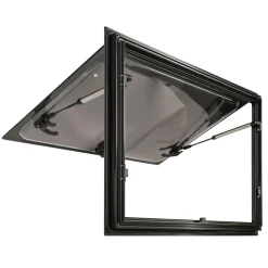 Ramen & Toebehoren-DWS Camping  Rechthoekig klapraam inclusief combihor zwart  700 x 400 mm