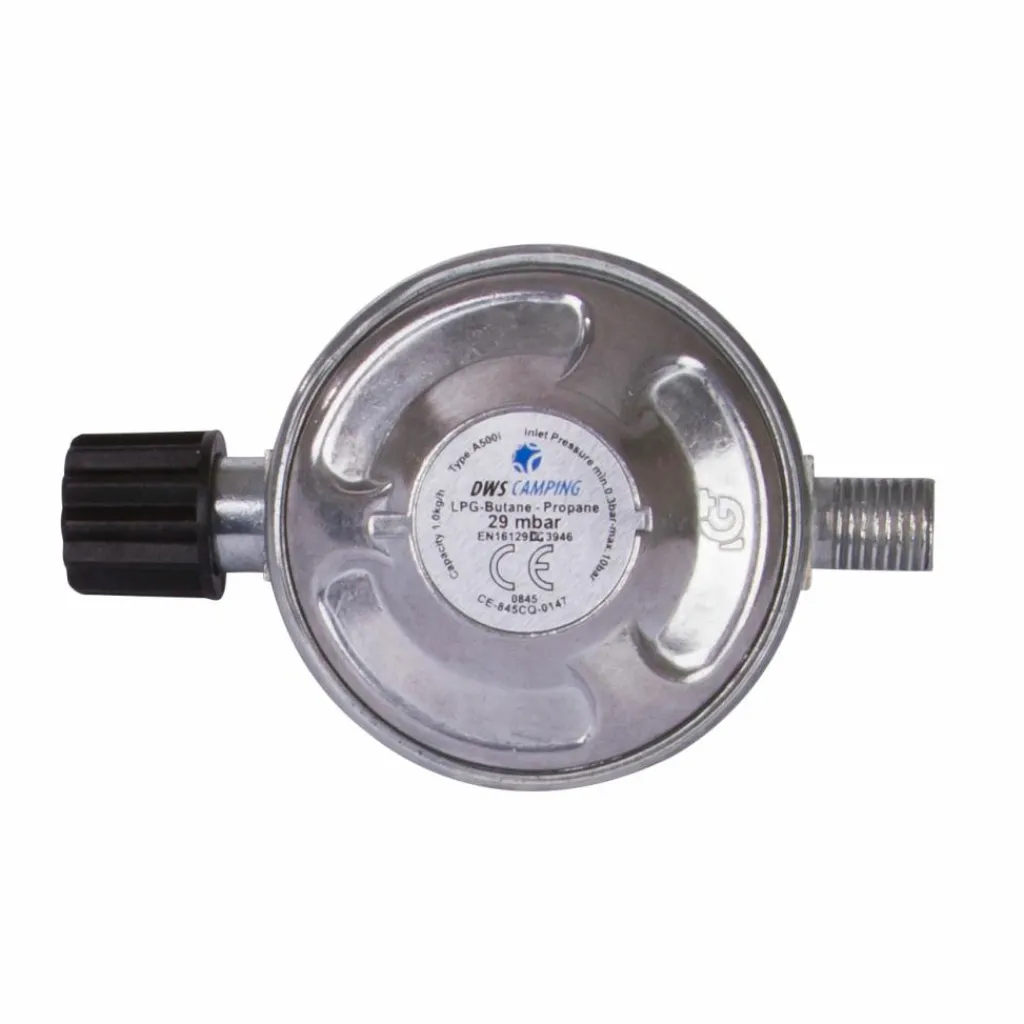DWS Campingaz gasdrukregelaar 29 mbar met 1/4 linkse a< Gasdrukregelaars