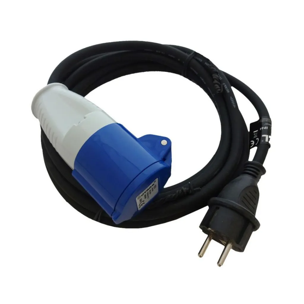 Camping Elektra-DWS CEE contrastekker verloop naar Schuko 3 meter