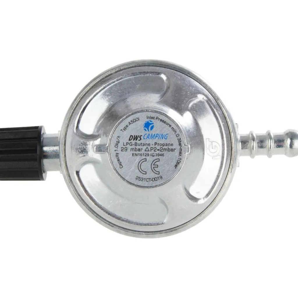 Gasdrukregelaars-DWS Gasdrukregelaar Campingaz 29 mbar met slangpilaar