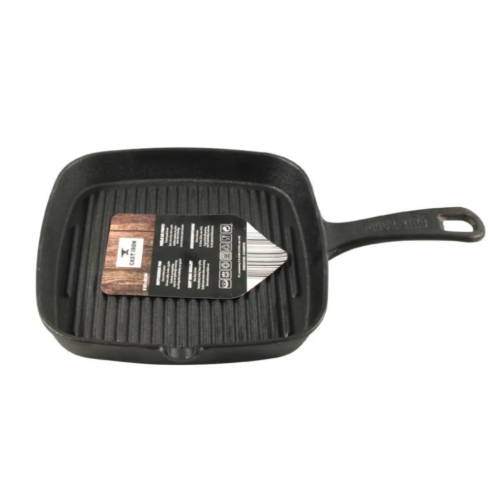 DWS Gietijzeren grillpan 23 x 23 cm< Accessoires