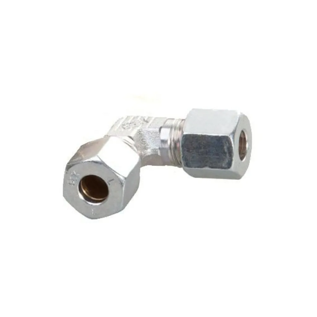 Gaskoppelstukken-DWS haakse knelkoppeling 8 mm staal