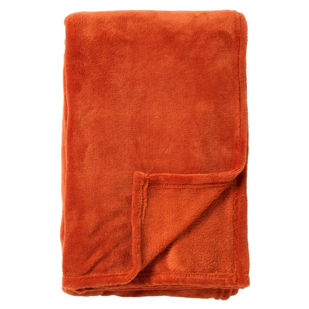 DWS Harvey fleece plaid 150 x 200 cm potters clay< Overige Accessoires