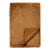 DWS Harvey fleece plaid 150 x 200 cm tobacco brown< Overige Accessoires