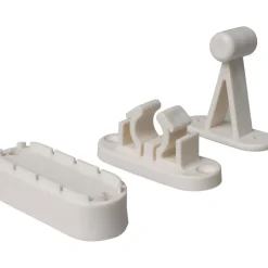 Hang- & Sluitwerk-DWS Kunststof deurvanger verend wit