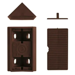 Hang- & Sluitwerk-DWS Meubelverbinders 4 gaats bruin per 10 stuks