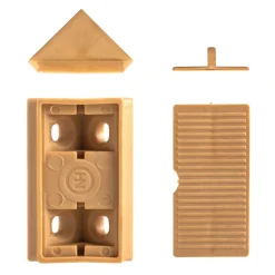 Hang- & Sluitwerk-DWS Meubelverbinders 4 gaats caramel per 10 stuks