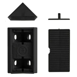 Hang- & Sluitwerk-DWS Meubelverbinders 4 gaats zwart per 10 stuks