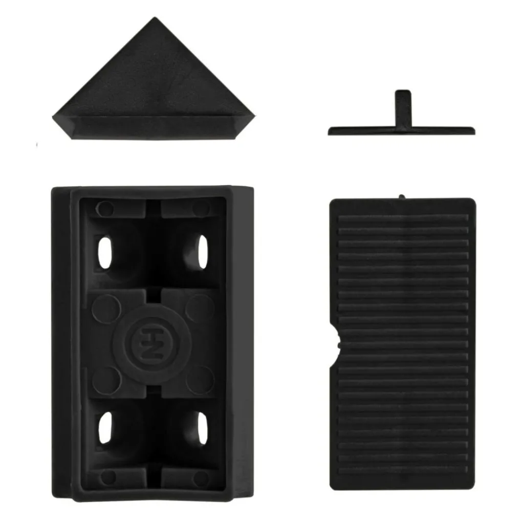 Hang- & Sluitwerk-DWS Meubelverbinders 4 gaats zwart per 10 stuks