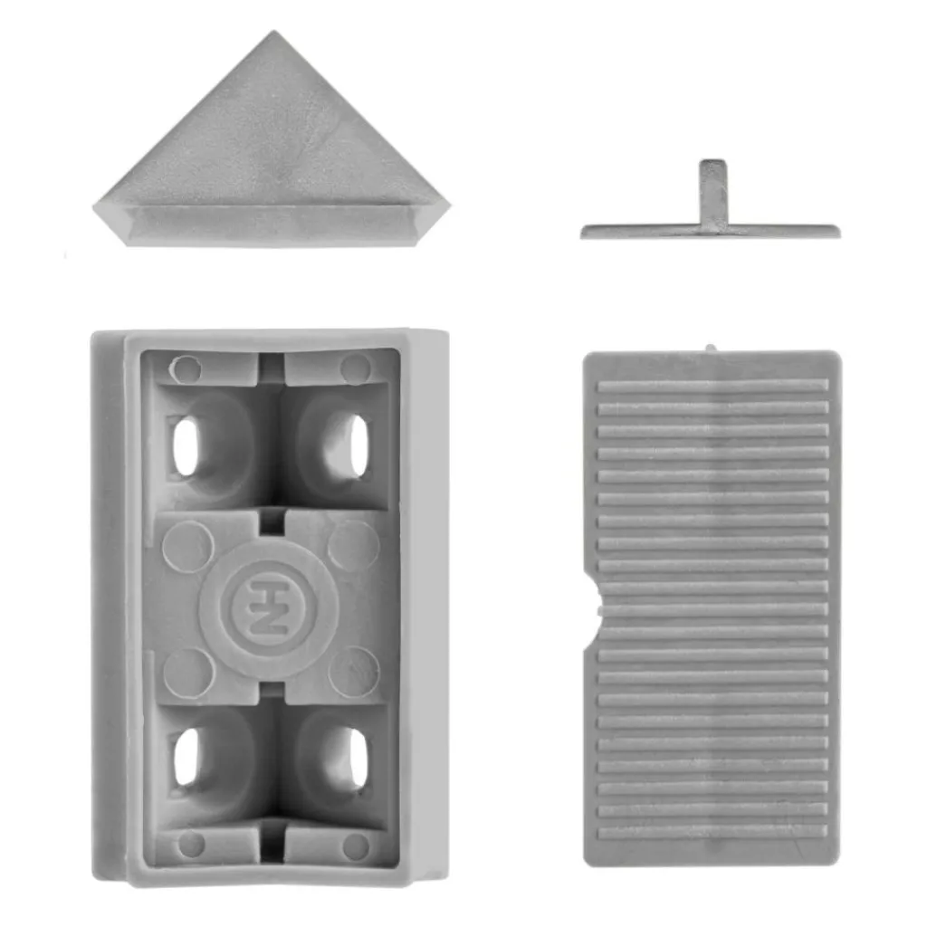 DWS Meubelverbinders 4 gaats grijs per 10 stuks< Hang- & Sluitwerk