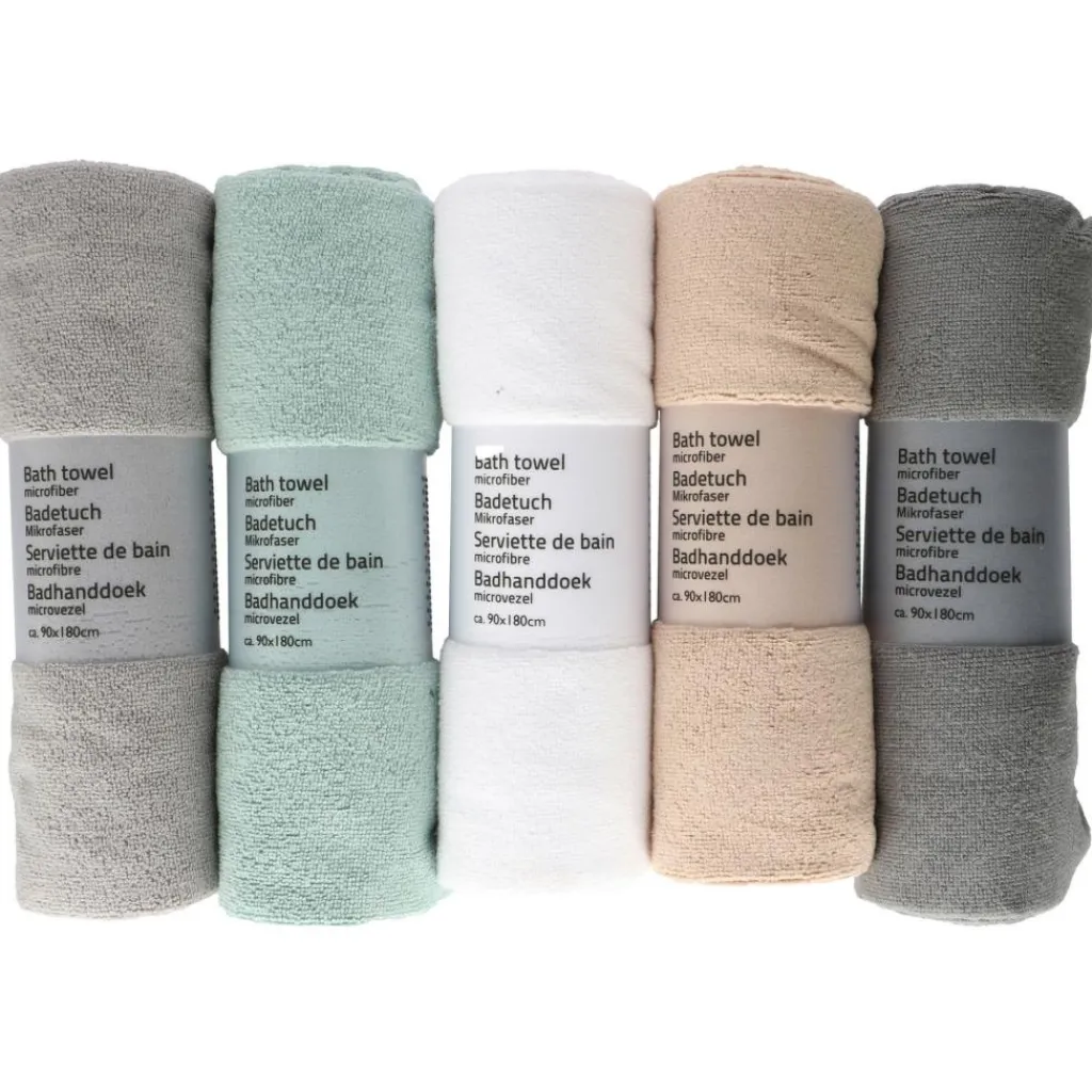 DWS Microvezel handdoek assorti 90 x 180 cm< Reishanddoeken