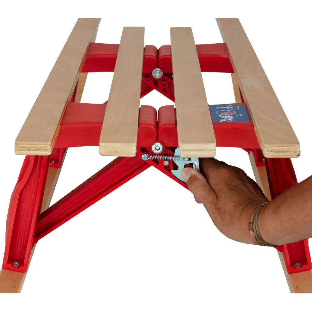 Sleeën|Wintersport-DWS opvouwbare slee red