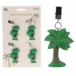 Overige Accessoires-DWS Palmboom tafelkleedgewichten 4-pack assorti