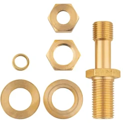 Gaskoppelstukken-DWS Rechte schotkoppeling 8 mm x 1/4 links buitendraad messing