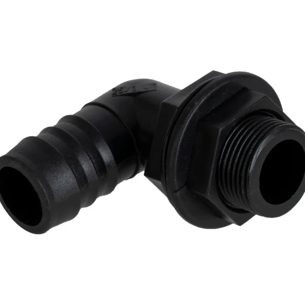 DWS tankdoorvoer haaks 25 mm 3/4"< Tankdoorvoeren & Afvoerpluggen