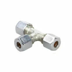 DWS T-stuk knelkoppeling 8 mm staal< Gaskoppelstukken