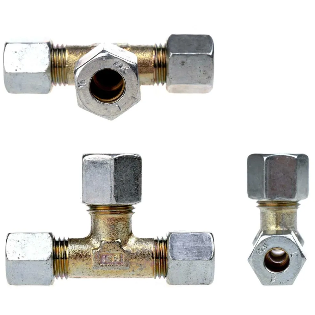 Gaskoppelstukken-DWS T-stuk knelkoppeling 8 x 10 x 8 mm