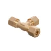DWS T-stuk knelkoppeling 8 mm messing< Gaskoppelstukken