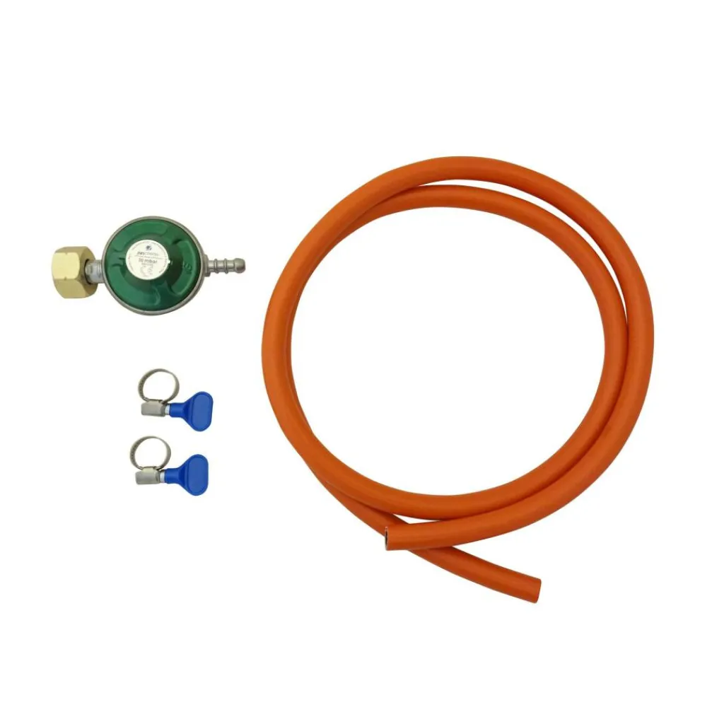 DWS Universele gasdrukregelaar 30 mbar met slangpilaar en 1,5 meter slang< Gasdrukregelaars