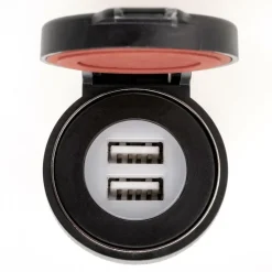 Camping Elektra-DWS USB Dual inbouw wandcontactdoos 12 - 24V