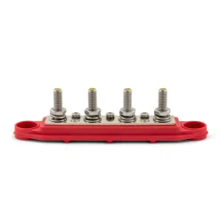 Kabels-DWS Verdeelstrip met afdekkap 4 punts rood