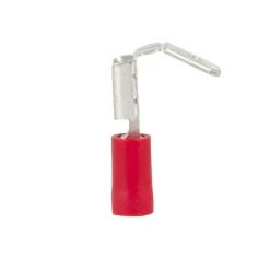 Kabels-DWS Vlakstekkerhuls 6,3 mm met extra tab rood  per 10 stuks