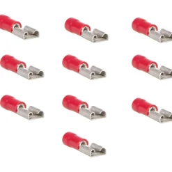 Kabels-DWS Vlakstekkerhuls 4,8 mm rood per 10 stuks