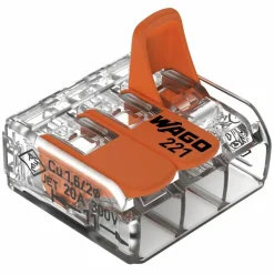 Kabels-DWS Wago Compact 3-voudige lasklem 0,14 - 4 mm²  per 5 stuks