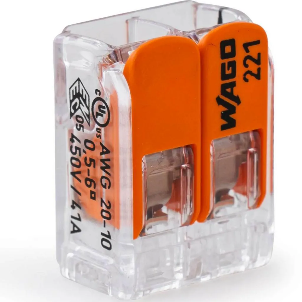 Kabels-DWS Wago Compact 2-voudige lasklem 0,5 - 6 mm² per 5 stuks