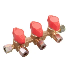 Gaskoppelstukken-DWS 3-weg gasverdeelkraan 8 mm