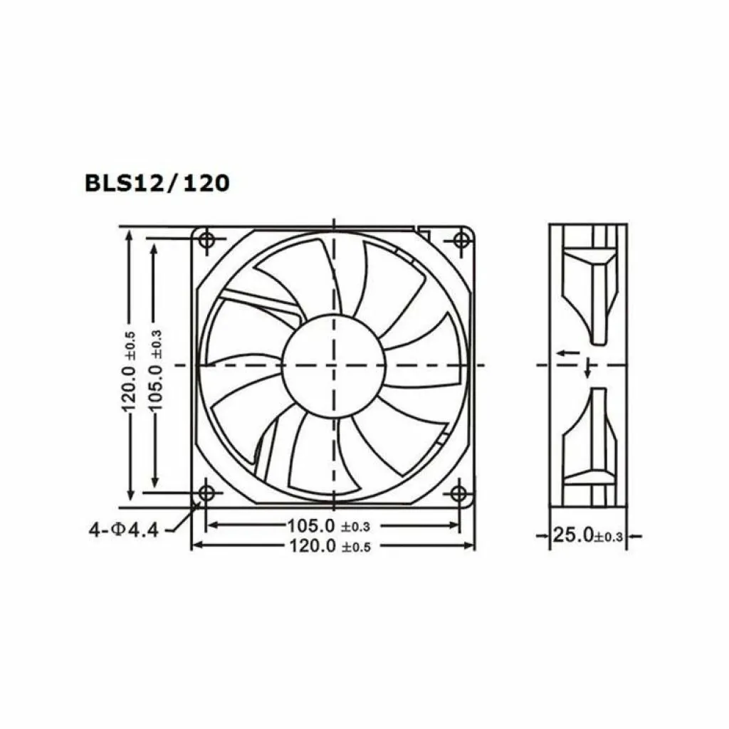 DWS 12x12 koelkast ventilator< Koelkasten