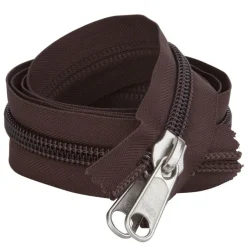 Tentonderdelen-DWS YKK Rits op rol 120 cm brown