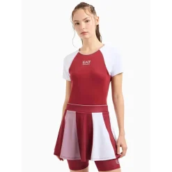 Tenniskleding-EA7 6DTN51-TJ04Z tennisrokje dames red