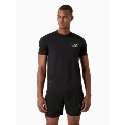 EA7 8NPT22-PJEMZ tennisshirt heren black< Tenniskleding