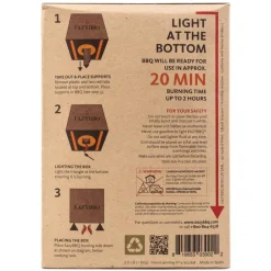 EAZYBBQ Family houtskool 1,6 kg< Aanmaken