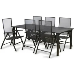 ENGARDEN by Kettler  Strek 220 Siero 6 verstelbaar tuinset antraciet< Tuinsets