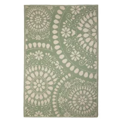 Buitenkleden &Amp; Tenttapijten-Esschert Design Bellen buitenkleed 120 x 180 cm green white