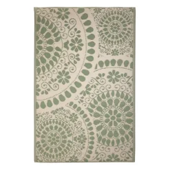 Buitenkleden &Amp; Tenttapijten-Esschert Design  Bellen buitenkleed 120 x 180 cm green white