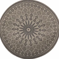 Esschert Design Rond buitenkleed ø 166 cm grey< Buitenkleden & Tenttapijten