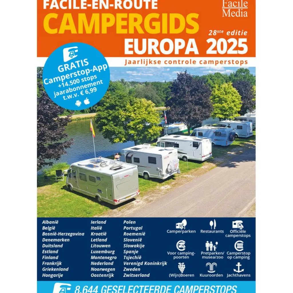 Reisboeken & Kaarten-Facile en Route Europa campergids 2025