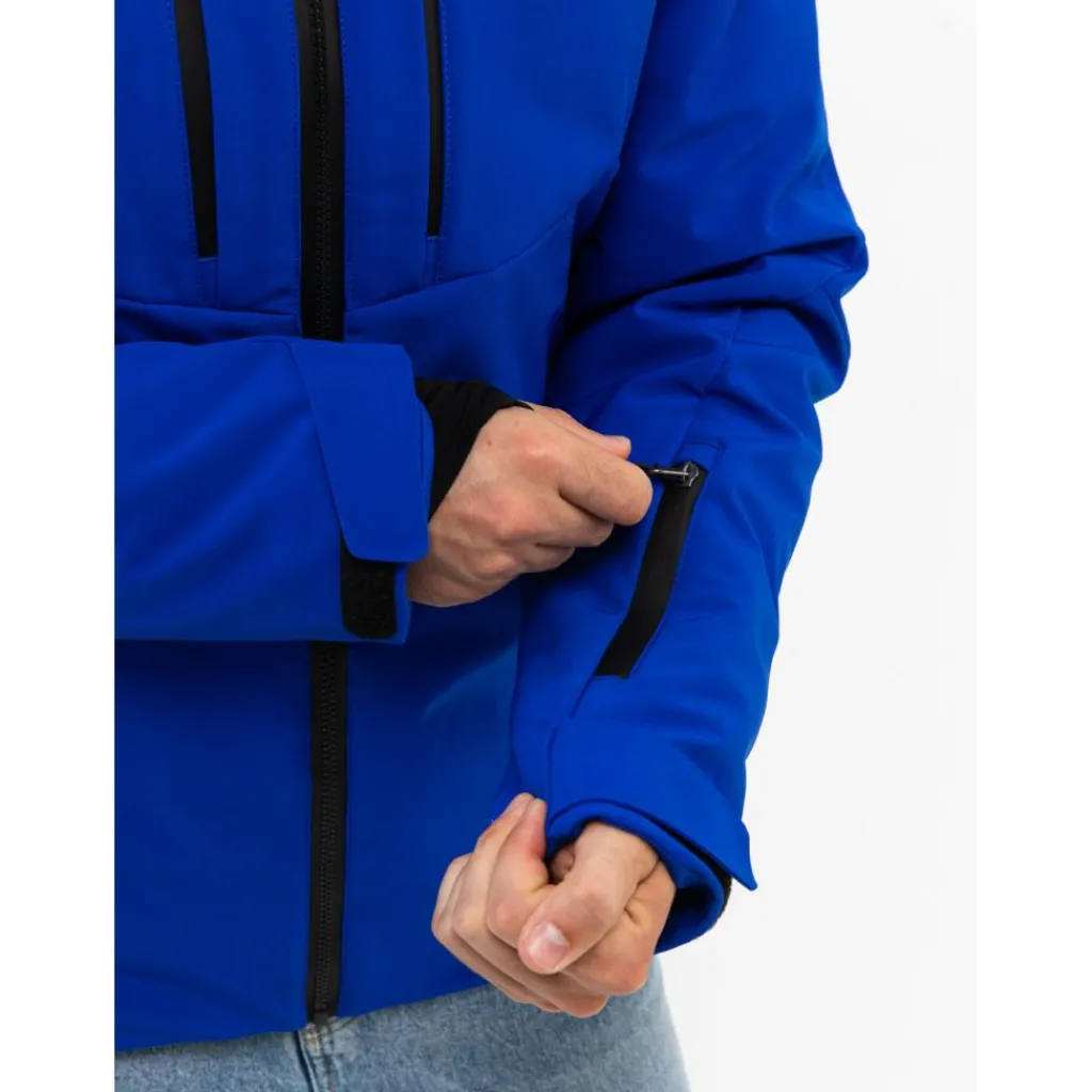 Ski Jassen|Wintersport-Falcon Boris softshell winterjas heren astral blue