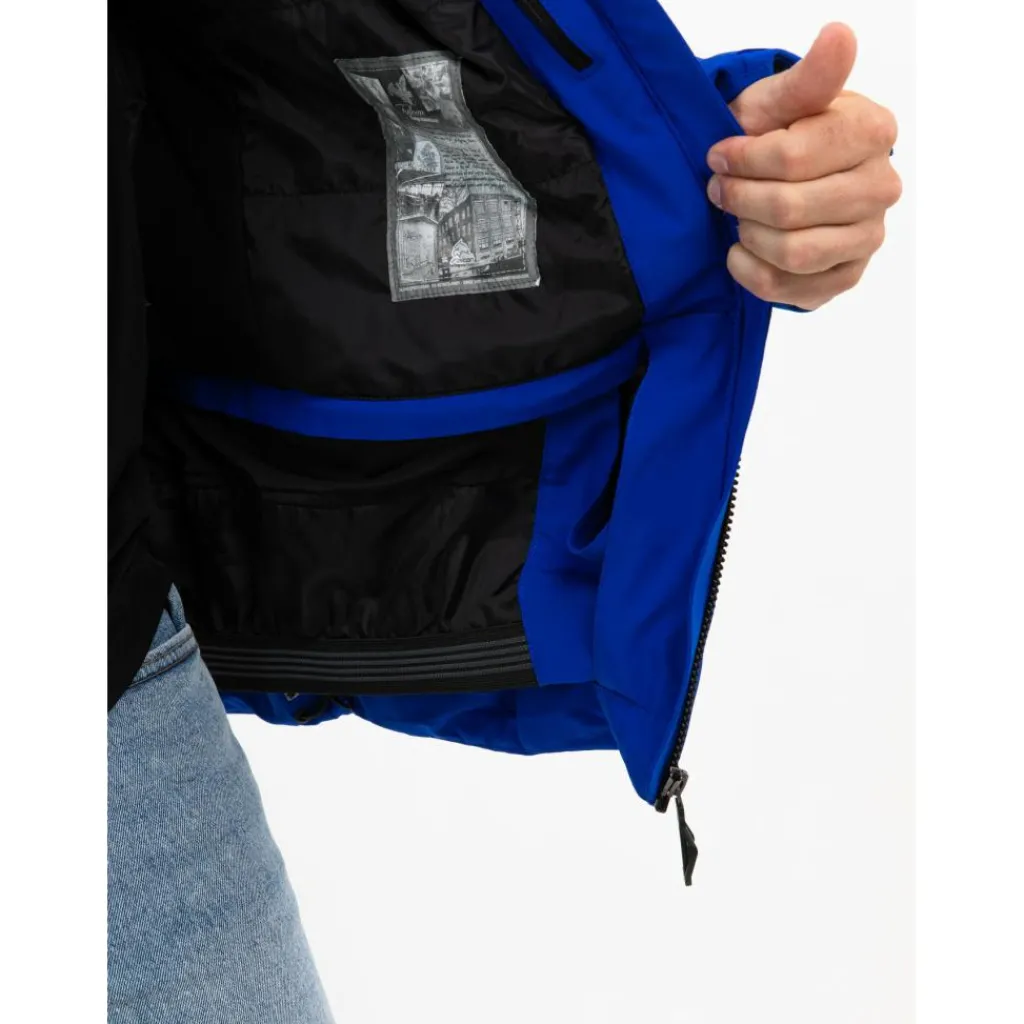 Ski Jassen|Wintersport-Falcon Boris softshell winterjas heren astral blue