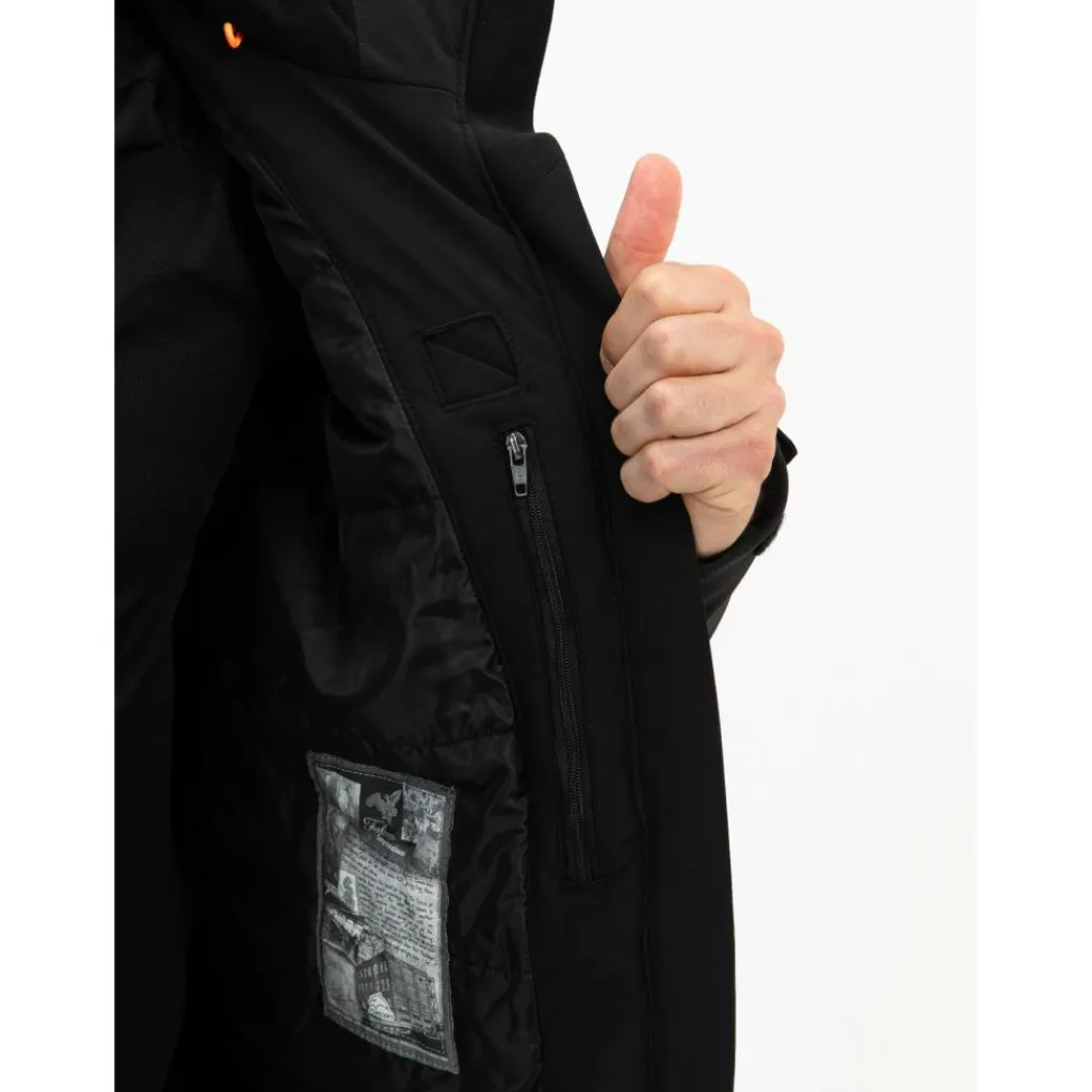 Falcon Boris softshell winterjas heren black< Ski Jassen|Wintersport