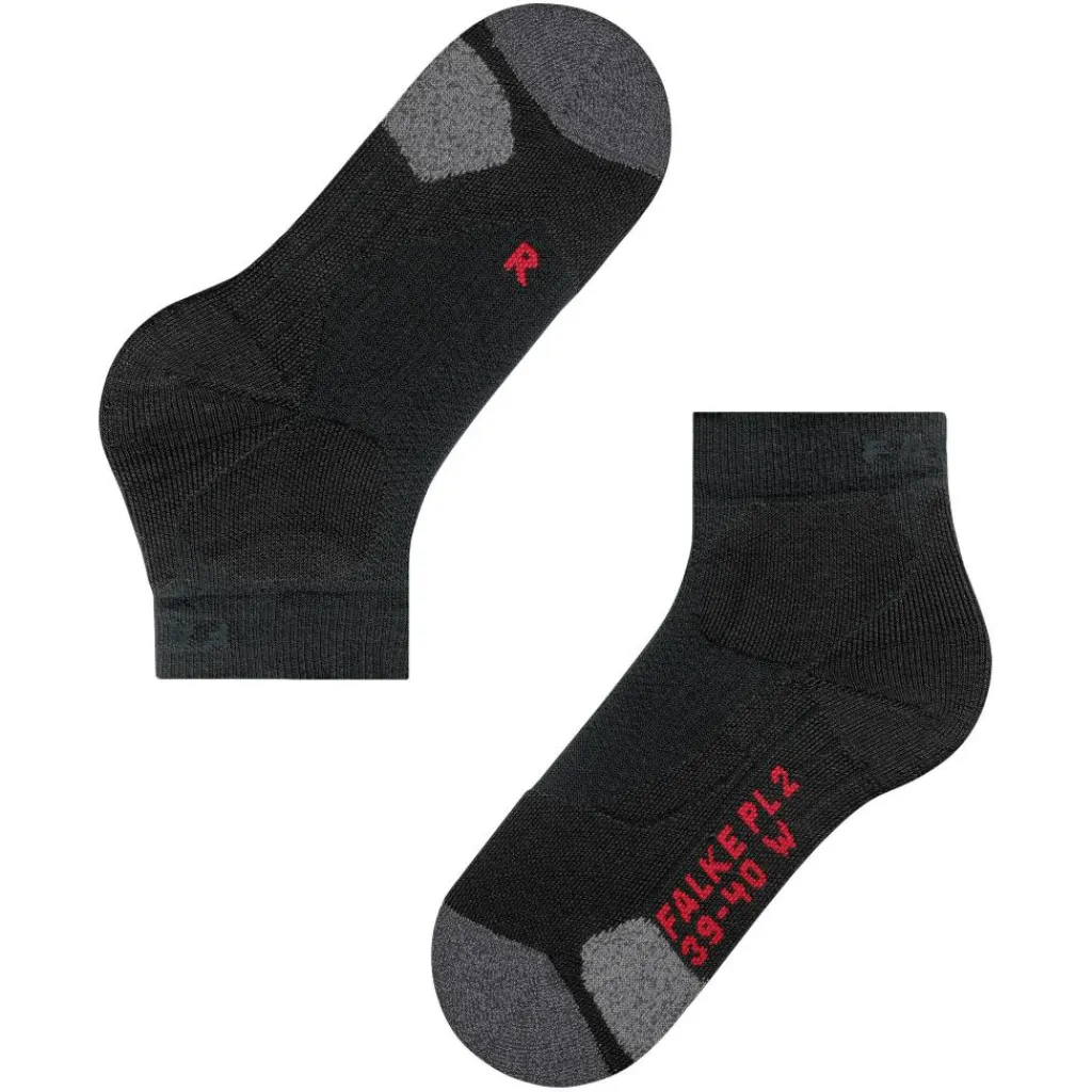 Falke PL2 Short tennissokken heren black< Tenniskleding