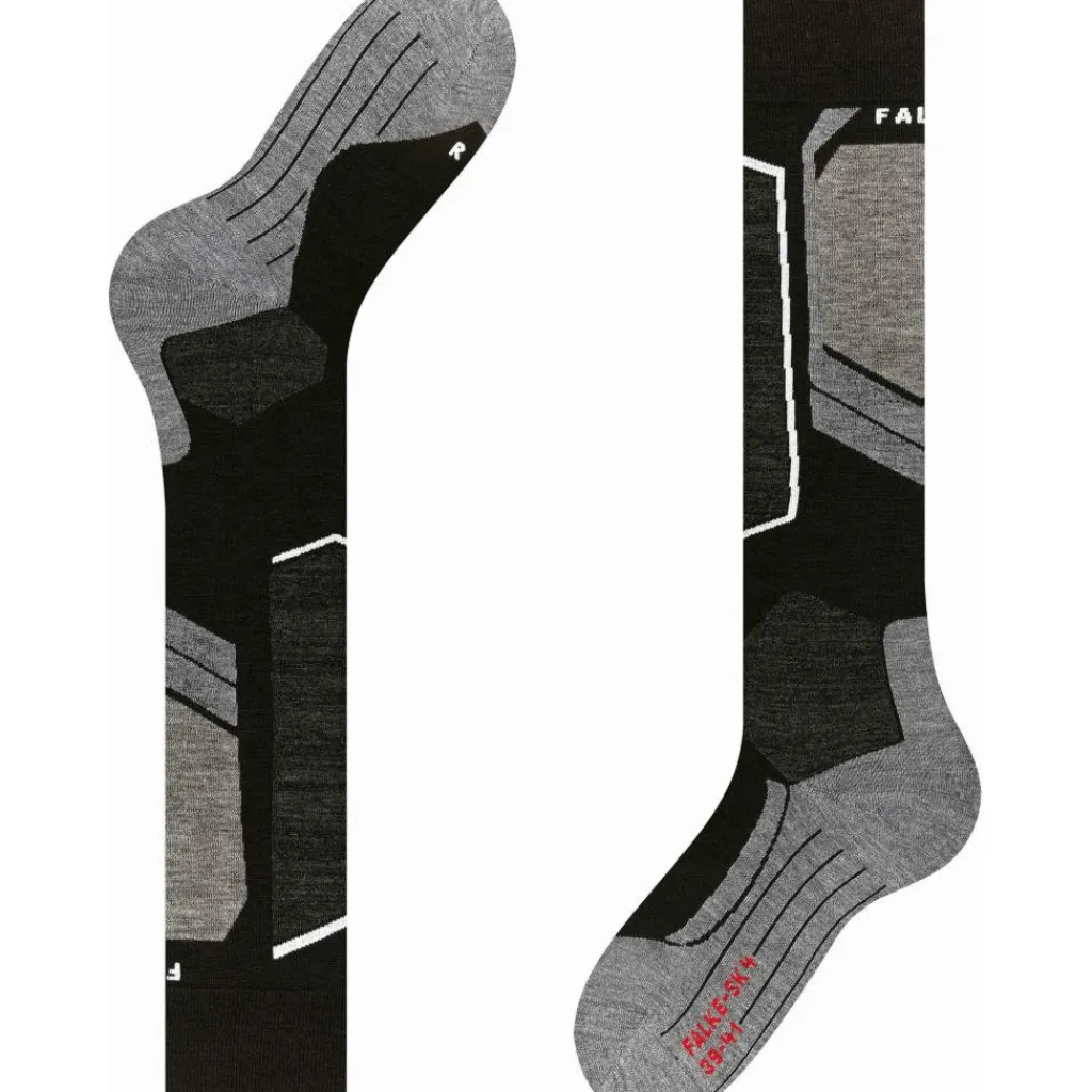 Skisokken|Snowboardsokken-Falke SK4 Advanced skisokken heren black mix